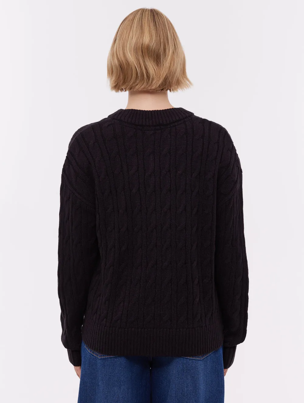 Chanice Cable Knit Sweater - Black sold by Bench product image thumbnail 3