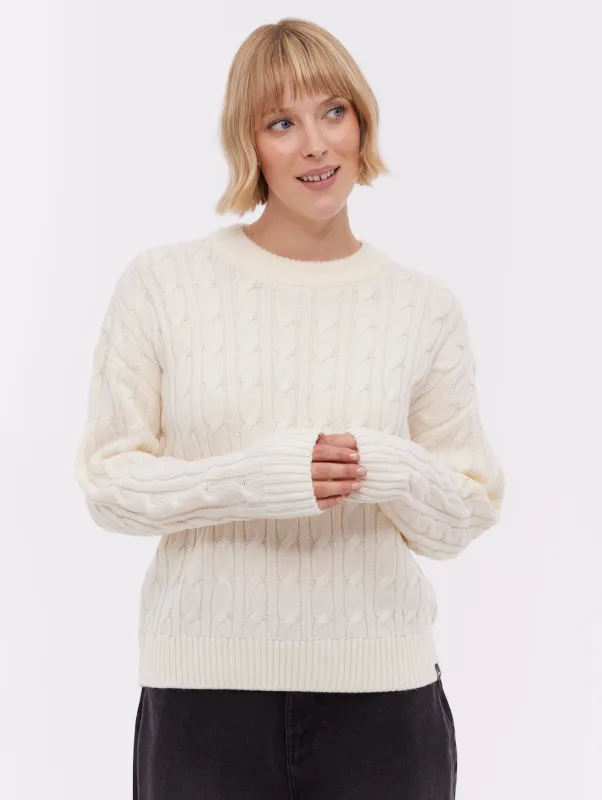 Chanice Cable Knit Sweater - Beige made by Bench