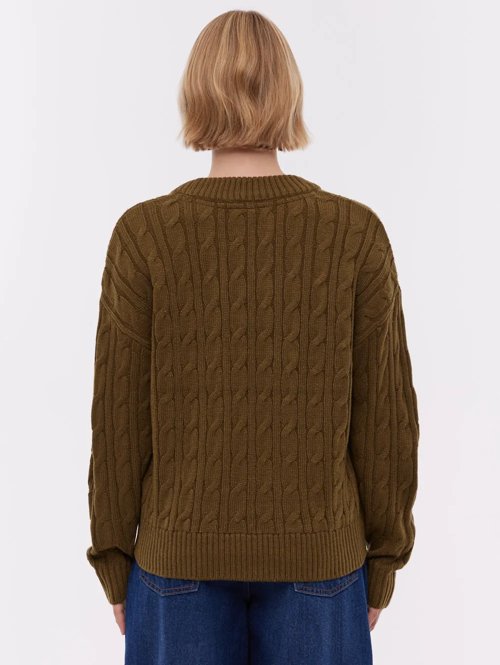 Chanice Cable Knit Sweater - Green sold by Bench product image thumbnail 3