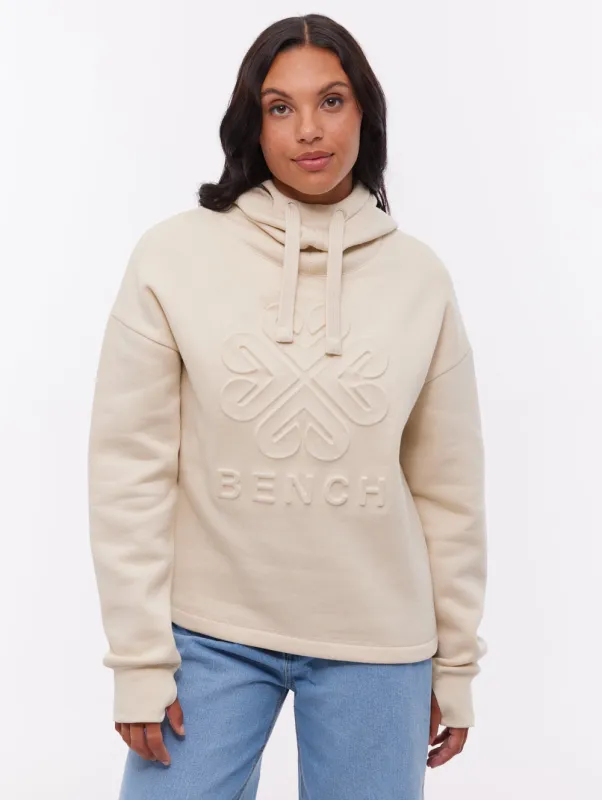 Elaina Deboss Hoodie - White made by Bench