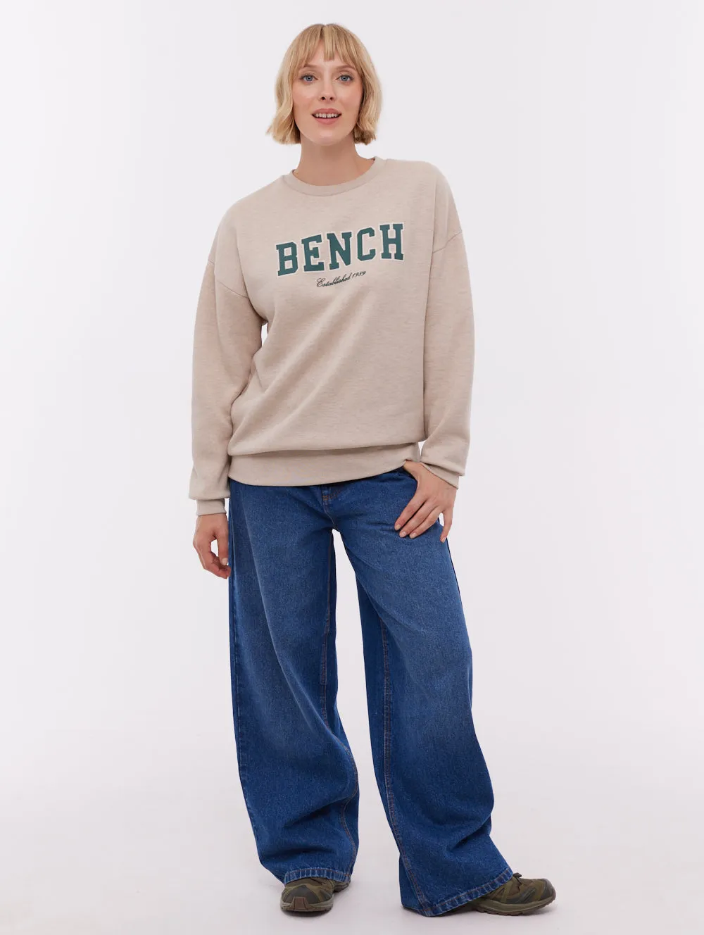 Ercie Collegiate Crew Neck - Beige sold by Bench product image thumbnail 2