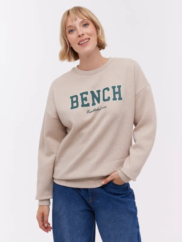 Ercie Collegiate Crew Neck - Beige made by Bench
