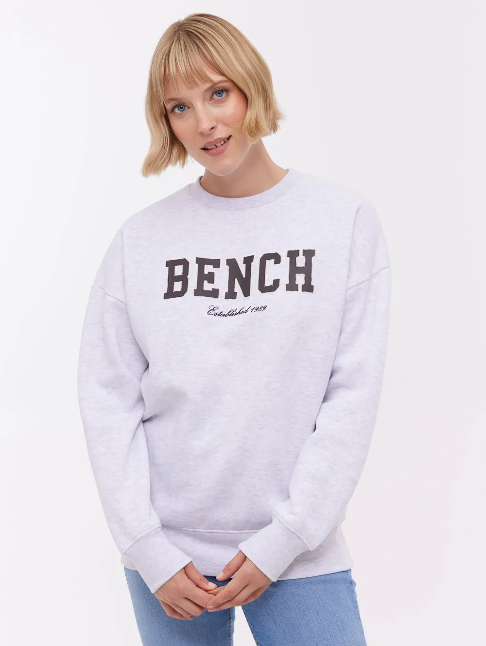 Ercie Collegiate Crew Neck - Grey sold by Bench