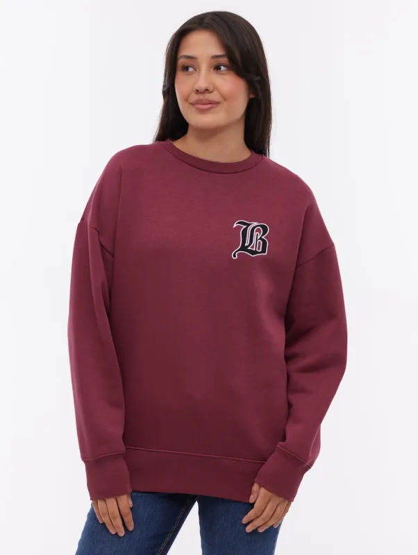 Erlna B Crew Neck - Red made by Bench