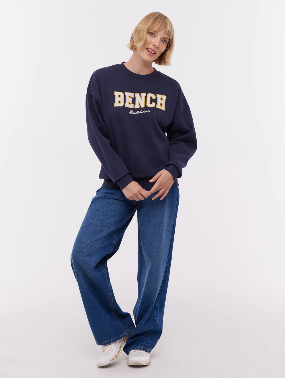 Ercie Collegiate Crew Neck - Blue sold by Bench product image thumbnail 2