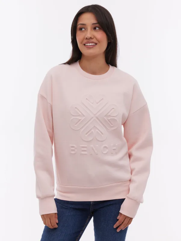 Ilma Deboss Crew Neck - Pink made by Bench
