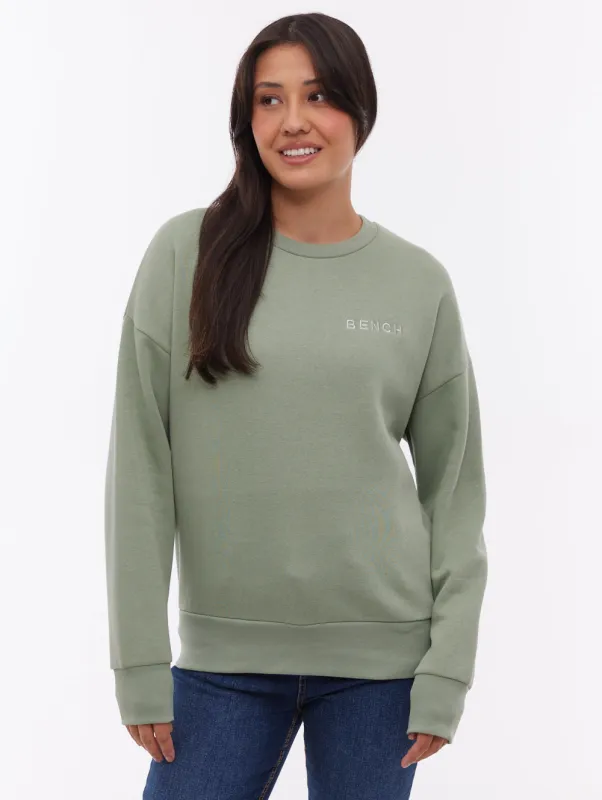 Joda Vertical Logo Crew Neck - Green made by Bench