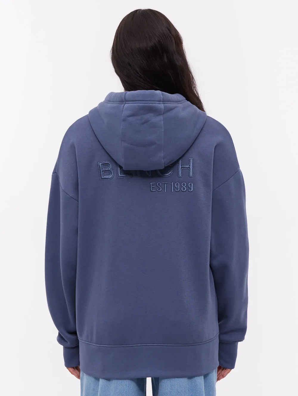 Temra Back Logo Zip-Up Hoodie - Blue sold by Bench product image thumbnail 2