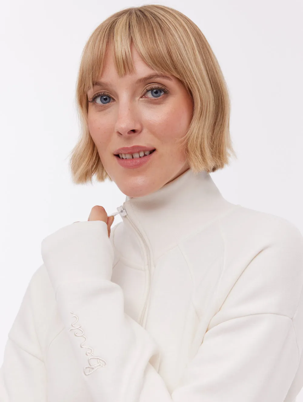 Zilia Quarter-Zip Funnel Neck - White sold by Bench product image thumbnail 2