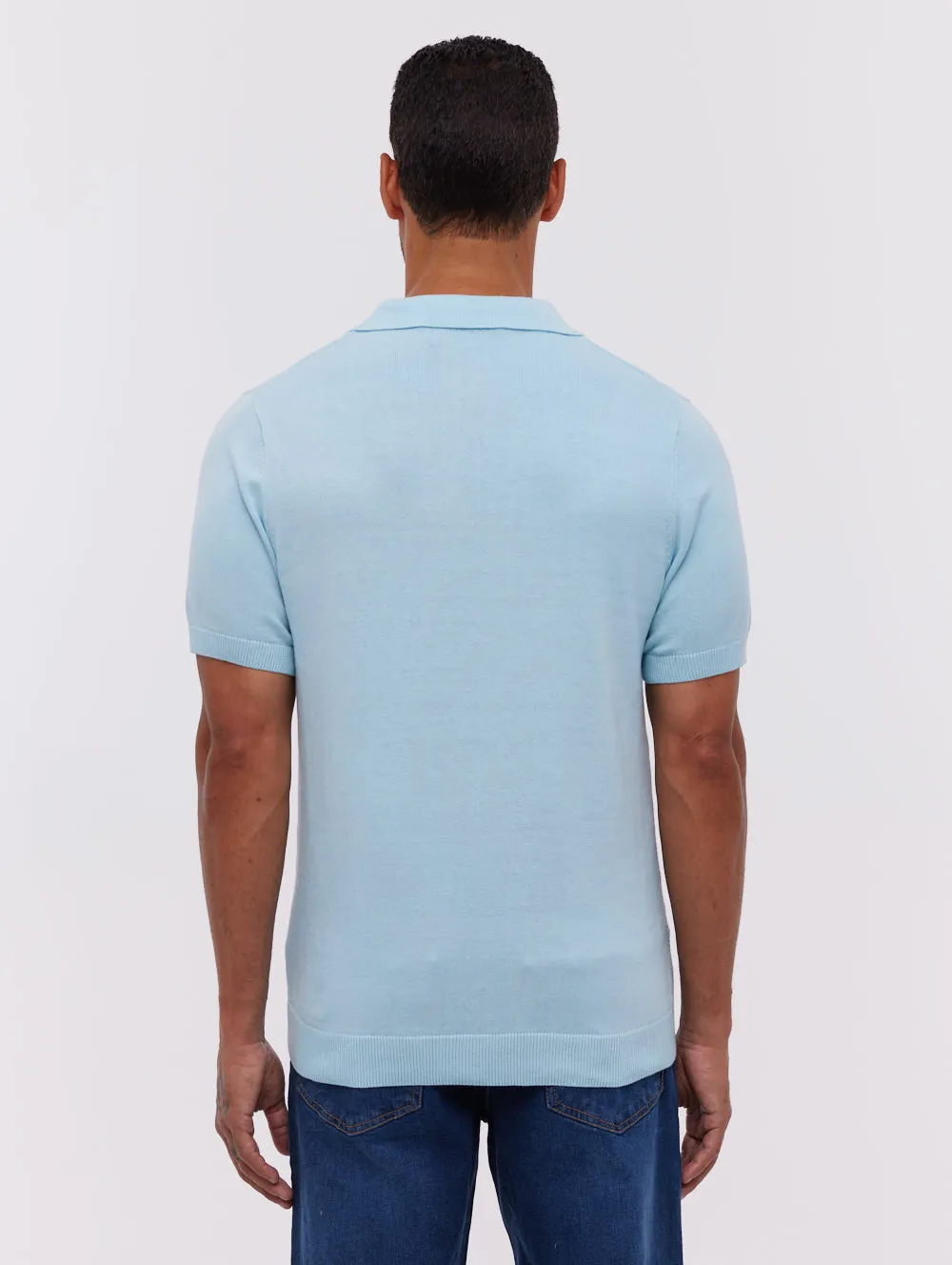 Brescia Knit Polo Shirt - Blue sold by Bench product image thumbnail 5