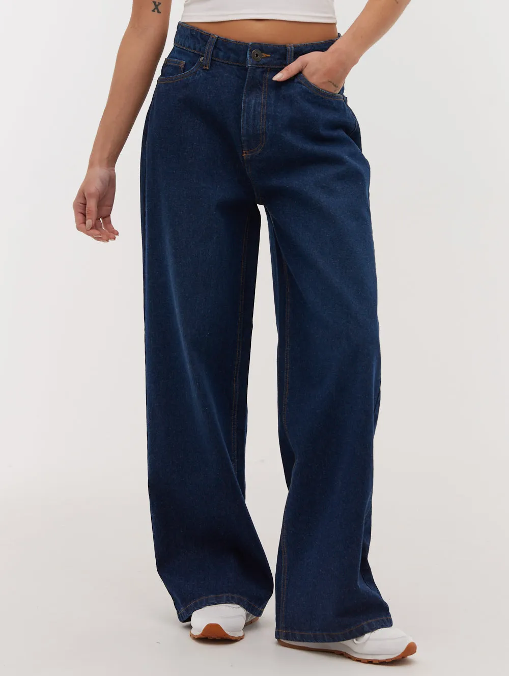 Maxina Wide Leg Jeans - Dark Blue sold by Bench