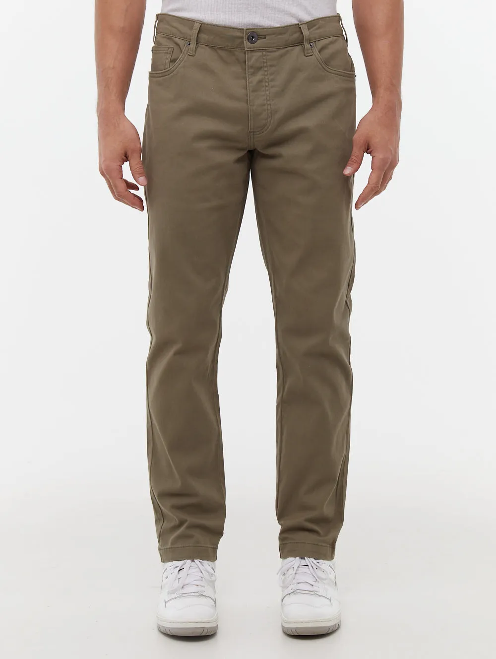 Twillum 5-Pocket Chino Pants - Green sold by Bench