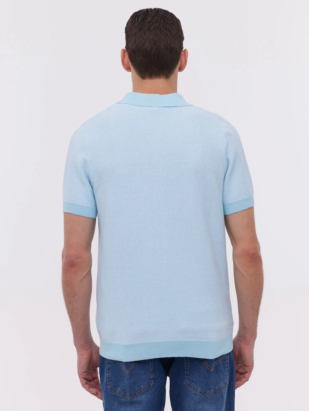 Totti Knit Polo Shirt - Blue sold by Bench product image thumbnail 5