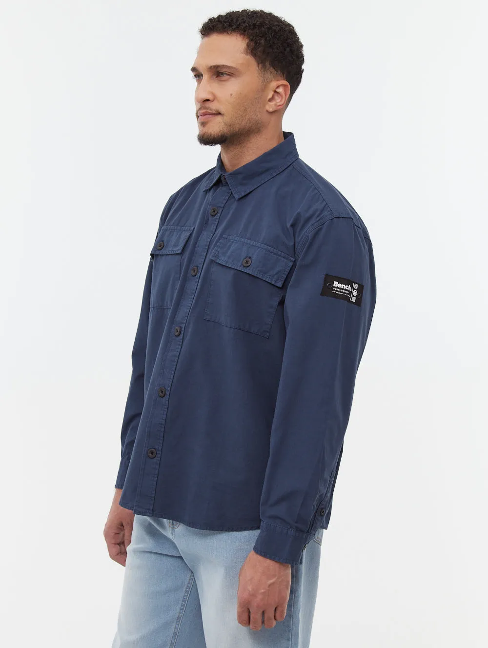 Posima Chest Pocket Long Sleeve Shirt - Blue sold by Bench product image thumbnail 4