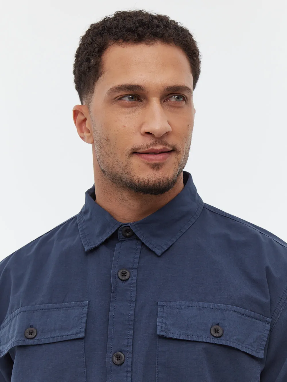 Posima Chest Pocket Long Sleeve Shirt - Blue sold by Bench product image thumbnail 3