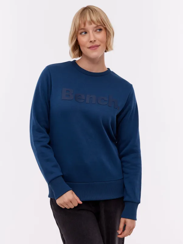 Reana Tonal Logo Crew Neck - Blue made by Bench