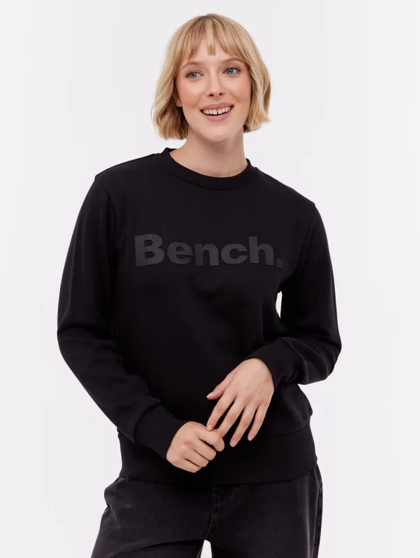 Reana Tonal Logo Crew Neck - Black made by Bench