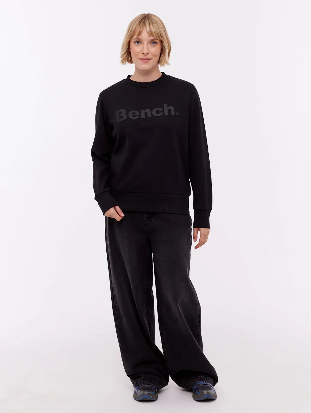 Reana Tonal Logo Crew Neck - Black sold by Bench product image thumbnail 2