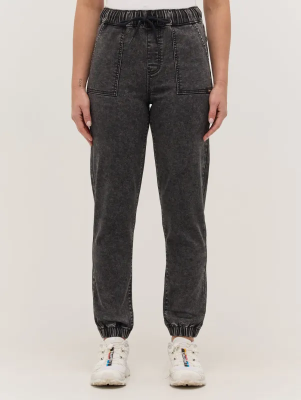 Jette Eco-Friendly Denim Joggers - Black made by Bench