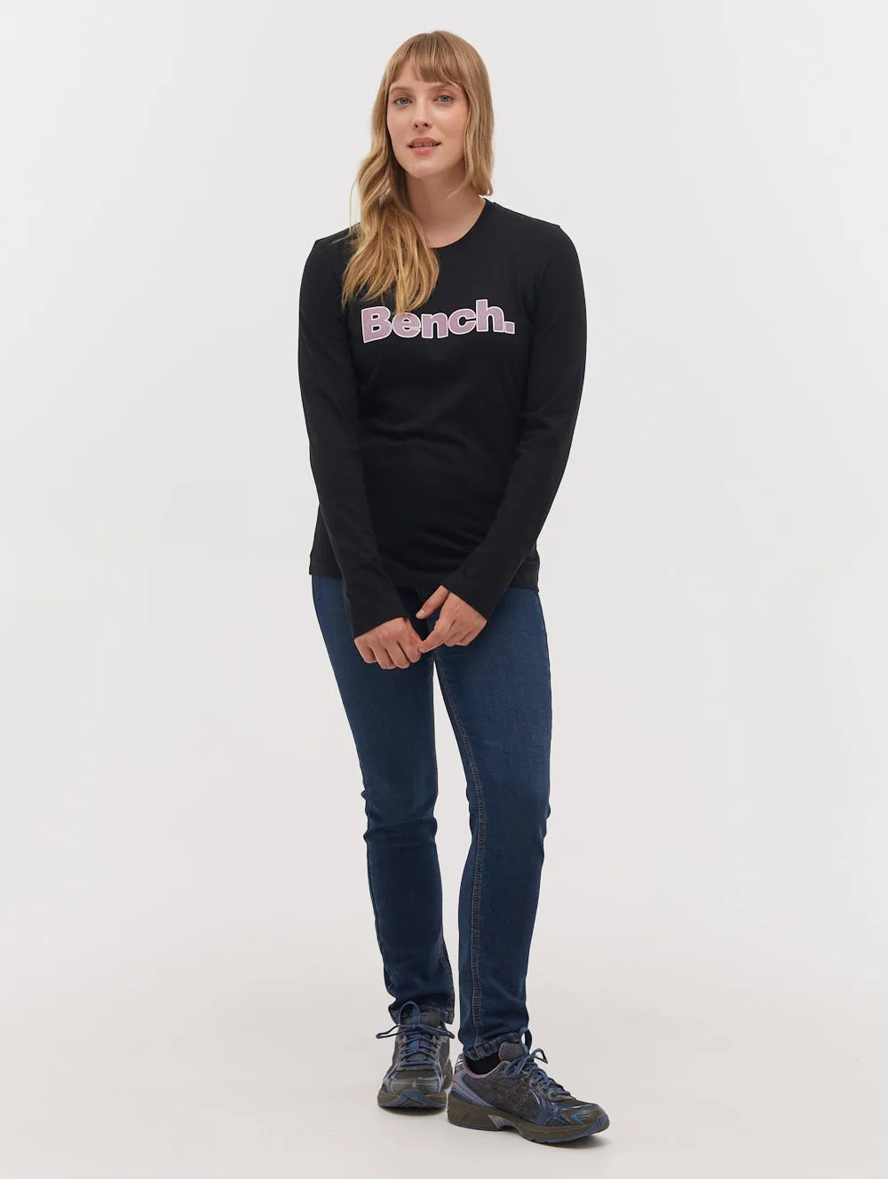 Jewelle Long Sleeve Logo T-Shirt sold by Bench product image thumbnail 5