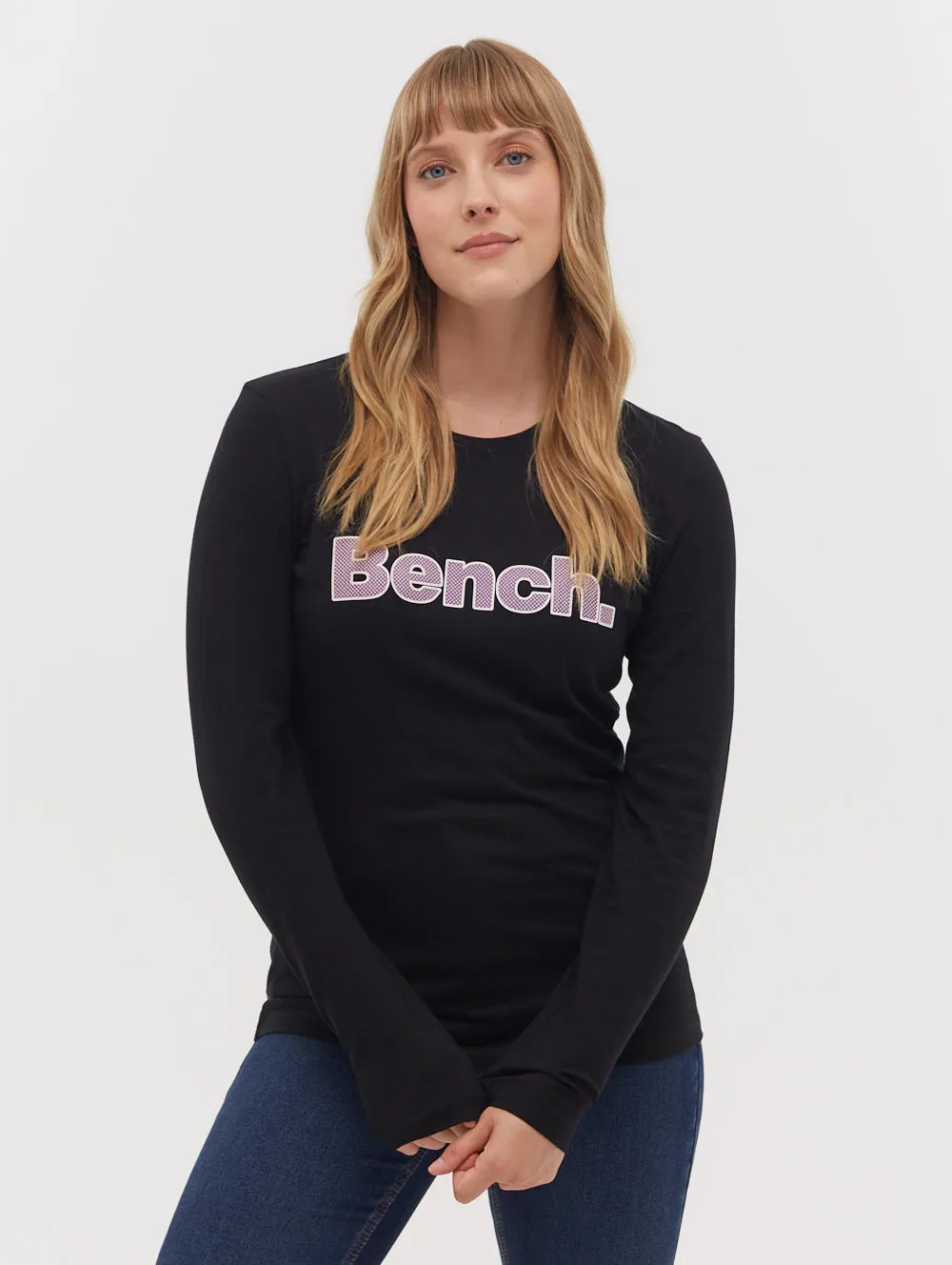 Jewelle Long Sleeve Logo T-Shirt sold by Bench