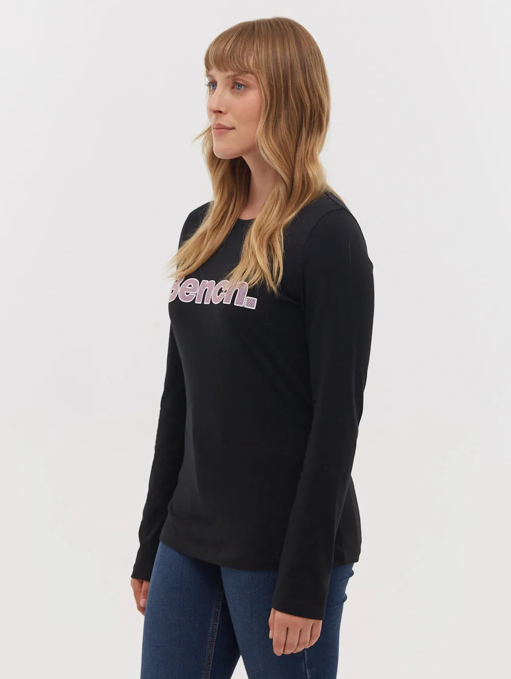 Jewelle Long Sleeve Logo T-Shirt sold by Bench product image thumbnail 3