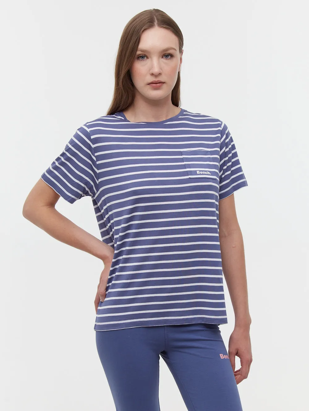 Nouria Striped Pocket T-Shirt - Blue sold by Bench