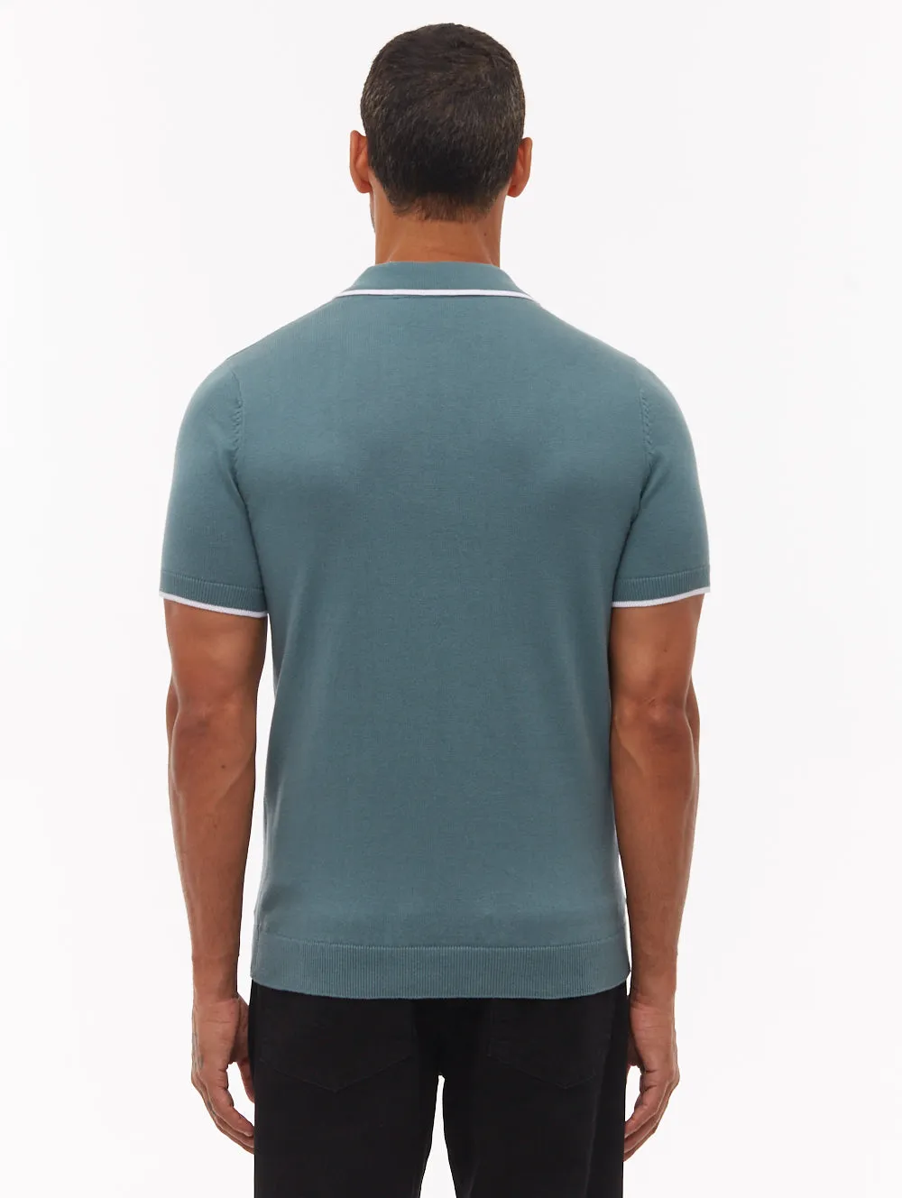 Settio Knit Polo Shirt - Green sold by Bench product image thumbnail 3