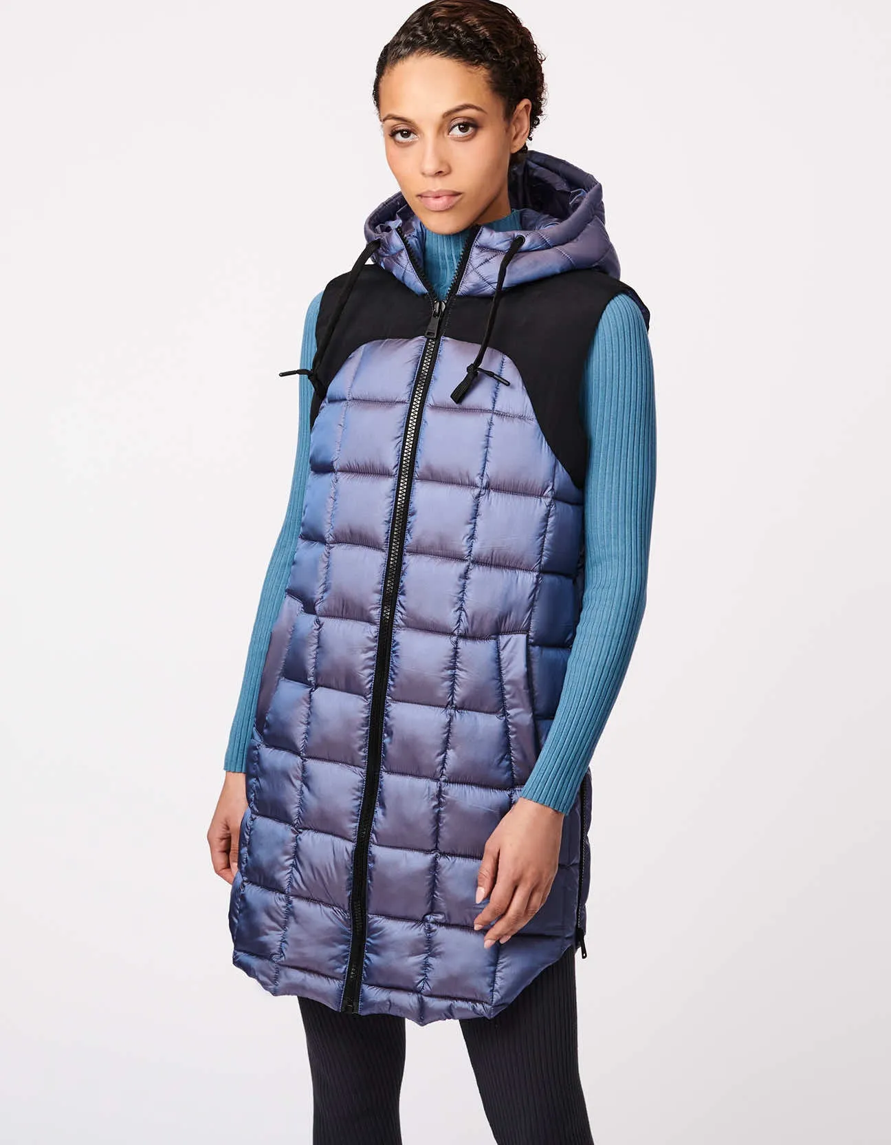 Square Hooded Puffer Vest sold by Bernardo