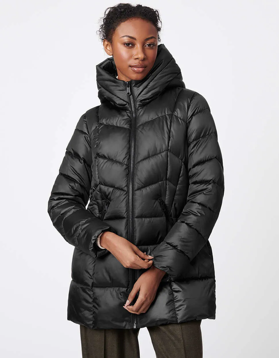 Fab Funnel Shiny Quilted Puffer sold by Bernardo product image thumbnail 2