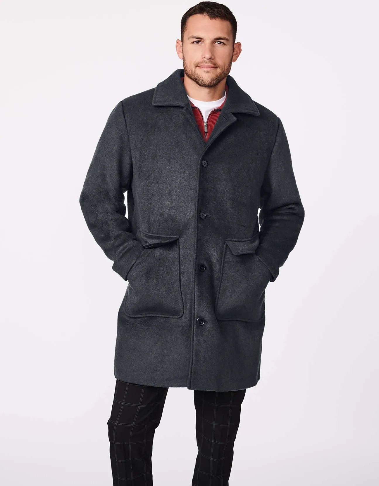Men's Work-to-Weekend Wool Coat sold by Bernardo