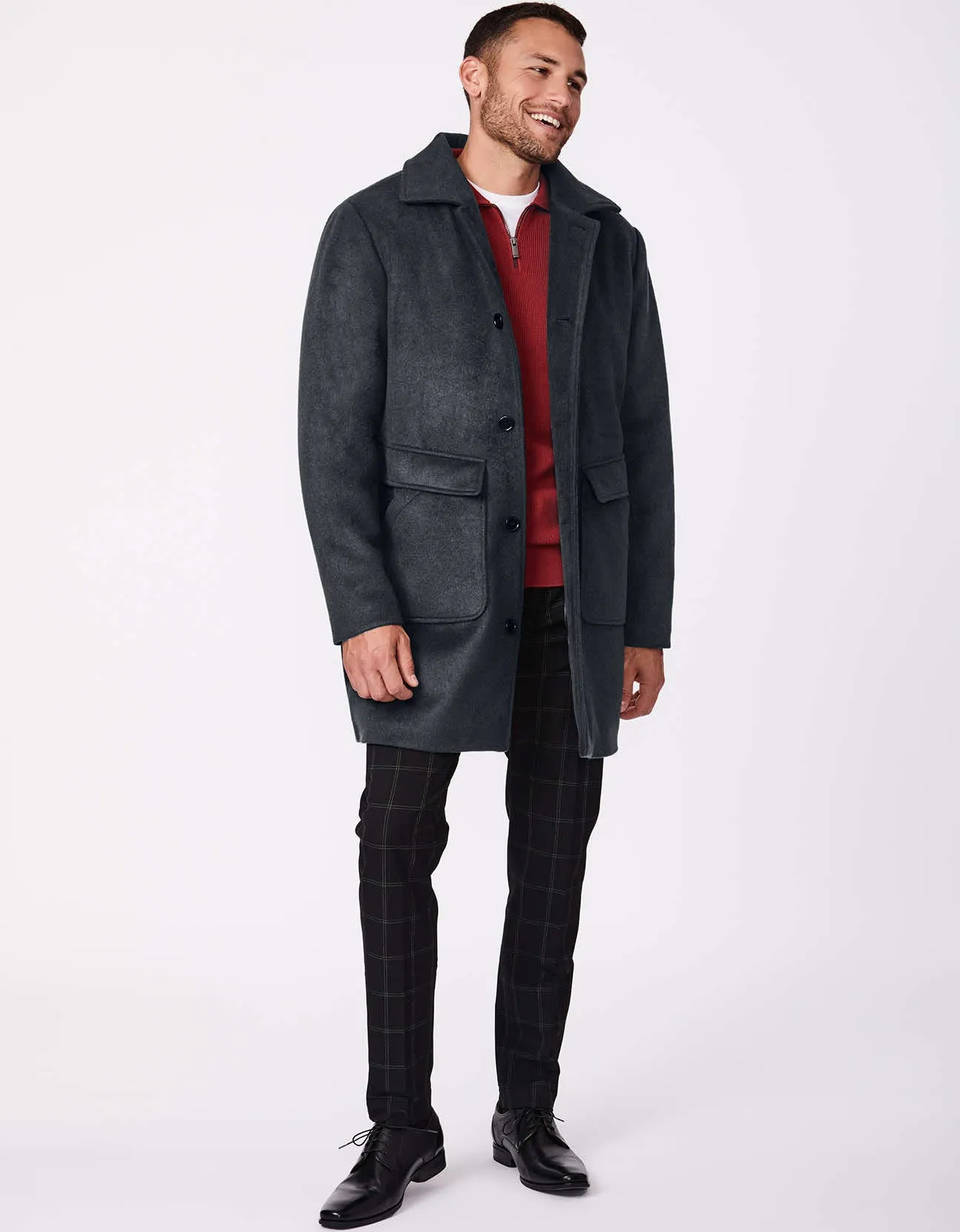 Men's Work-to-Weekend Wool Coat sold by Bernardo product image thumbnail 2