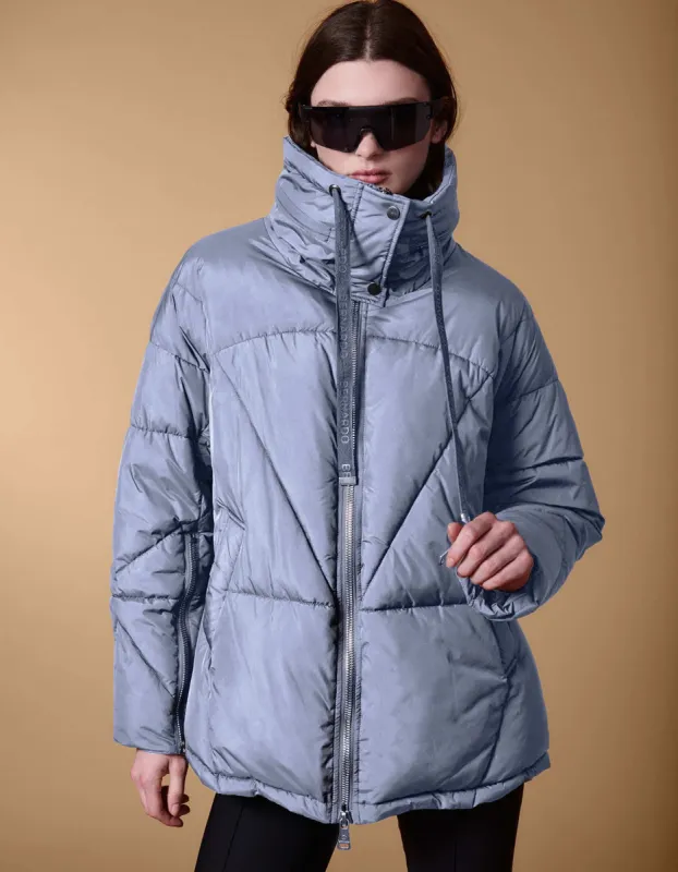 Boxy Chic Hooded Puffer Coat sold by Bernardo