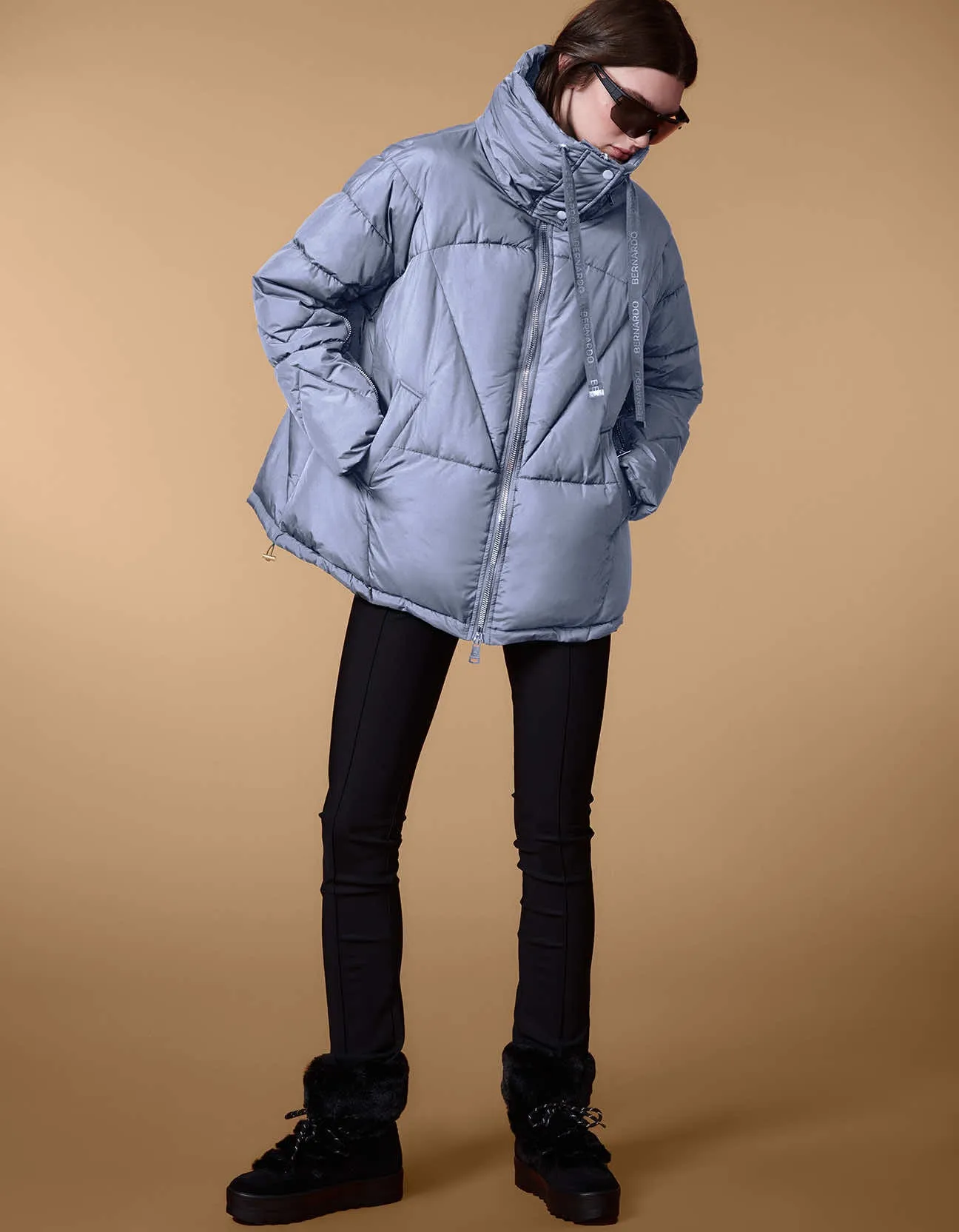 Boxy Chic Hooded Puffer Coat sold by Bernardo product image thumbnail 2