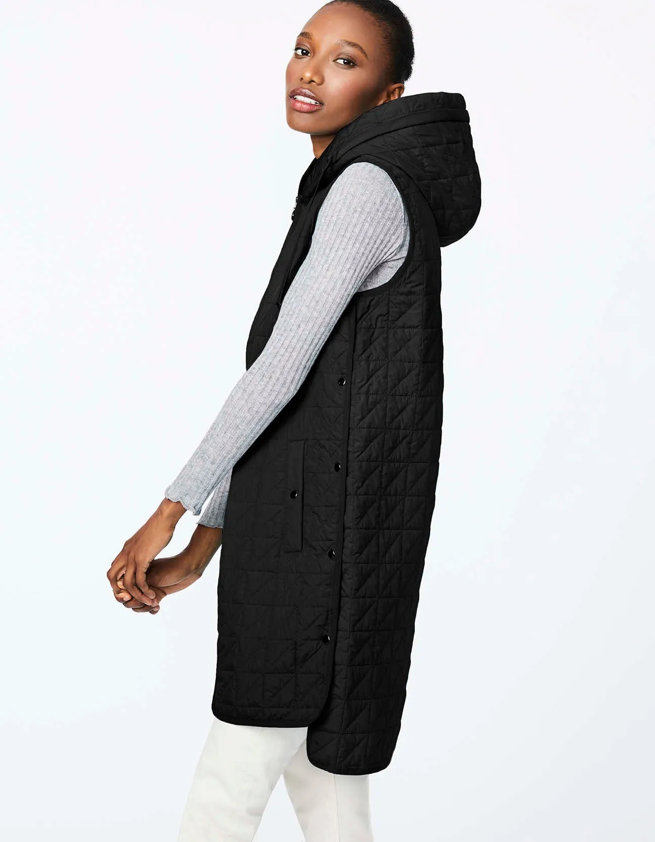 HOODED TUNIC PUFFER VEST sold by Bernardo product image thumbnail 3