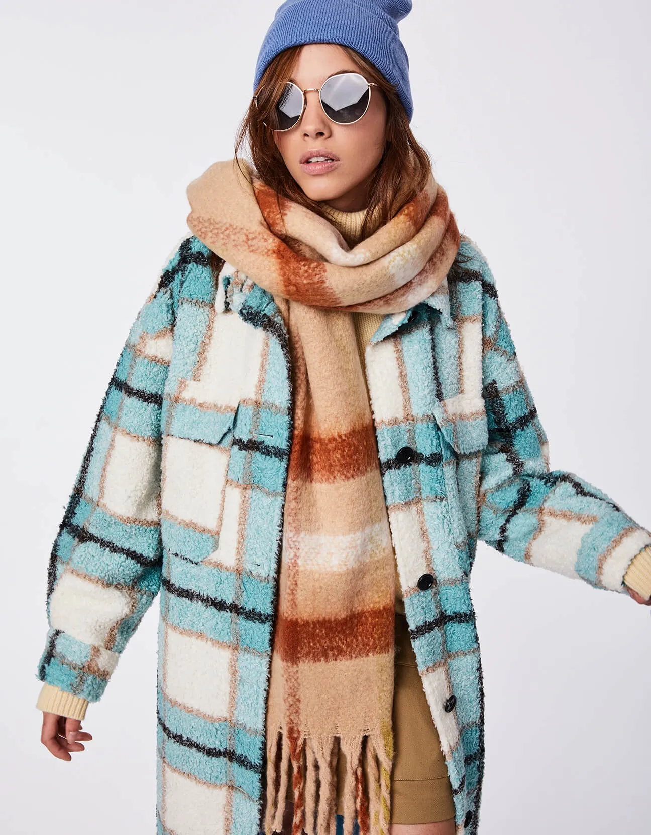 Plaid Unreal Teddy Shacket sold by Bernardo product image thumbnail 2