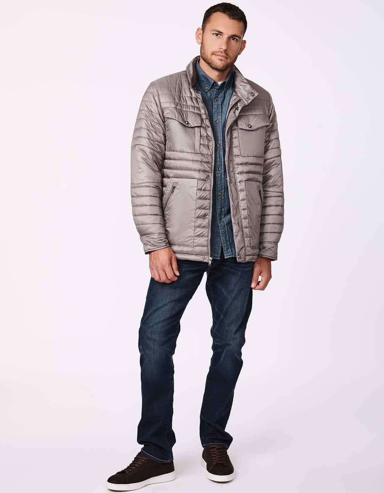 Men's Pocket Row Puffer Jacket sold by Bernardo