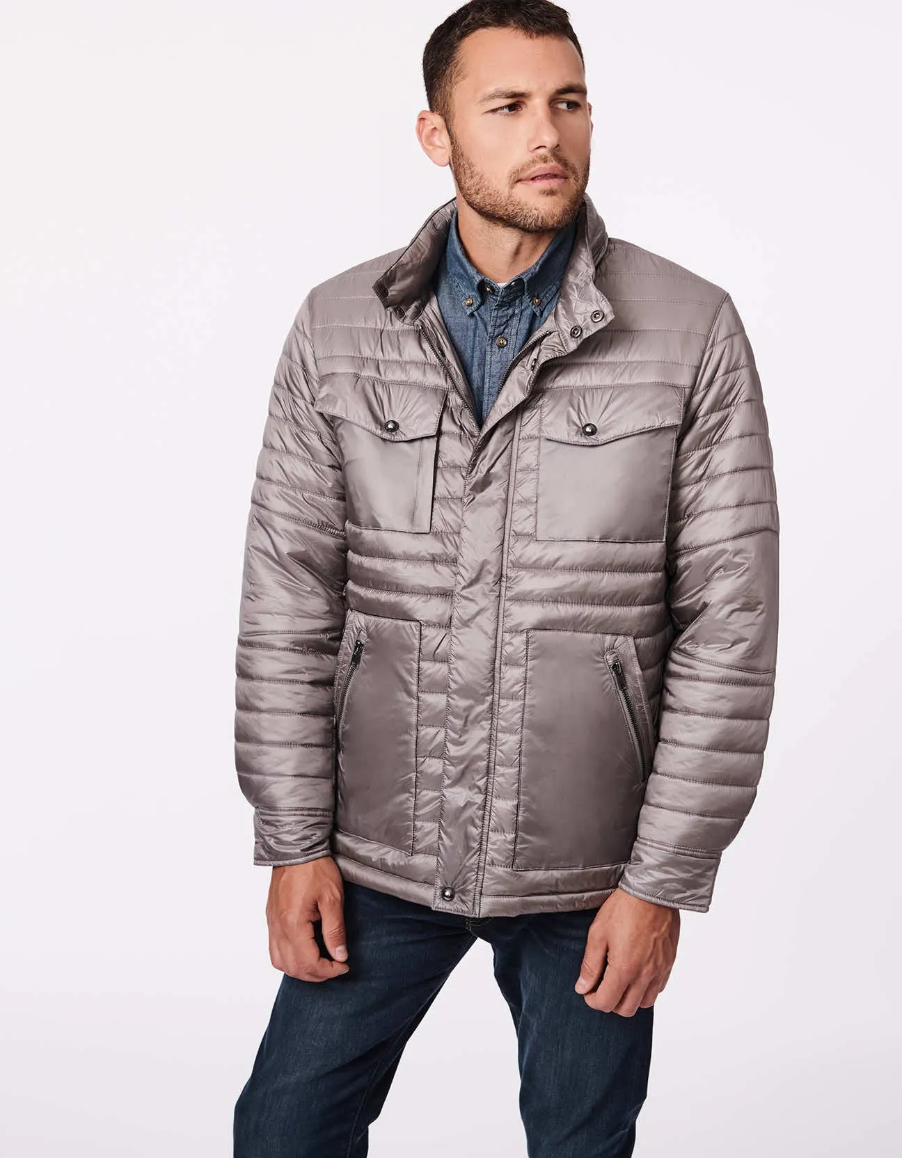 Men's Pocket Row Puffer Jacket sold by Bernardo product image thumbnail 2