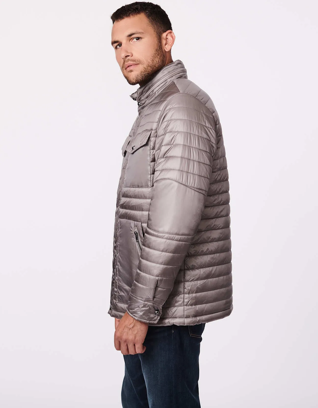 Men's Pocket Row Puffer Jacket sold by Bernardo product image thumbnail 3