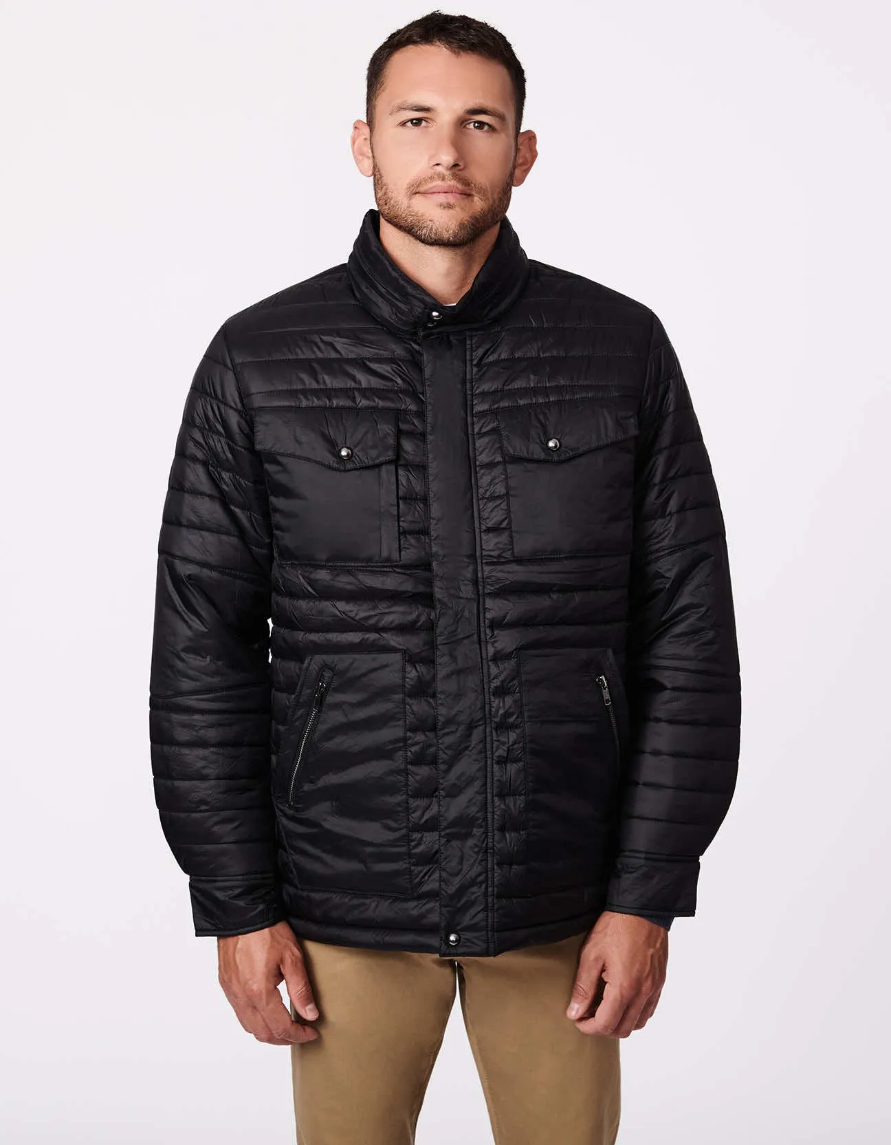 Men's Pocket Row Puffer Jacket sold by Bernardo