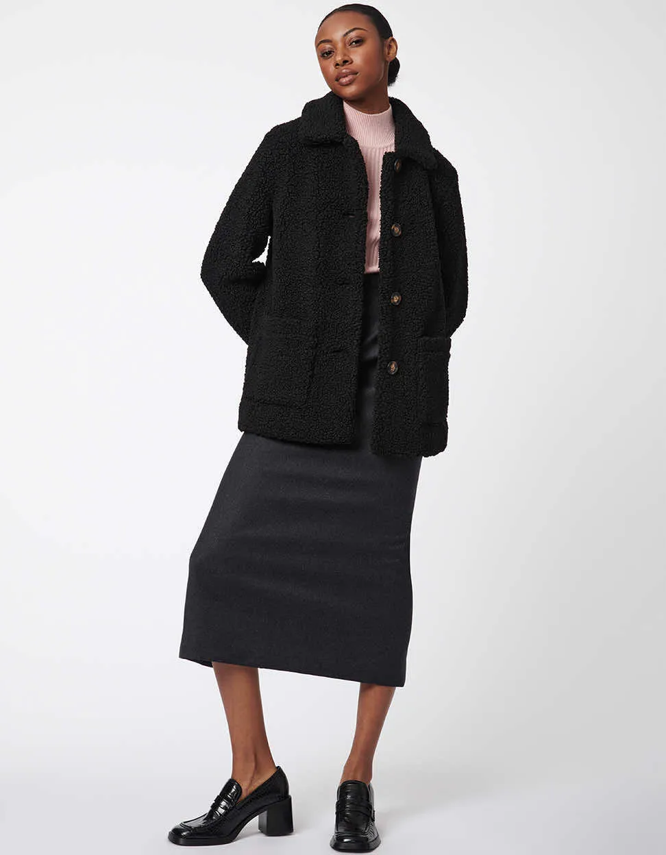 Teddy Vegan Fur Jacket sold by Bernardo product image thumbnail 2