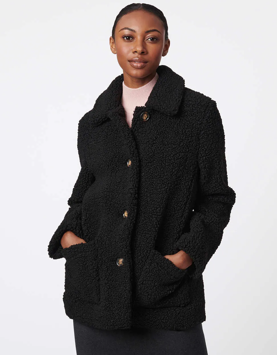 Teddy Vegan Fur Jacket sold by Bernardo product image thumbnail 3