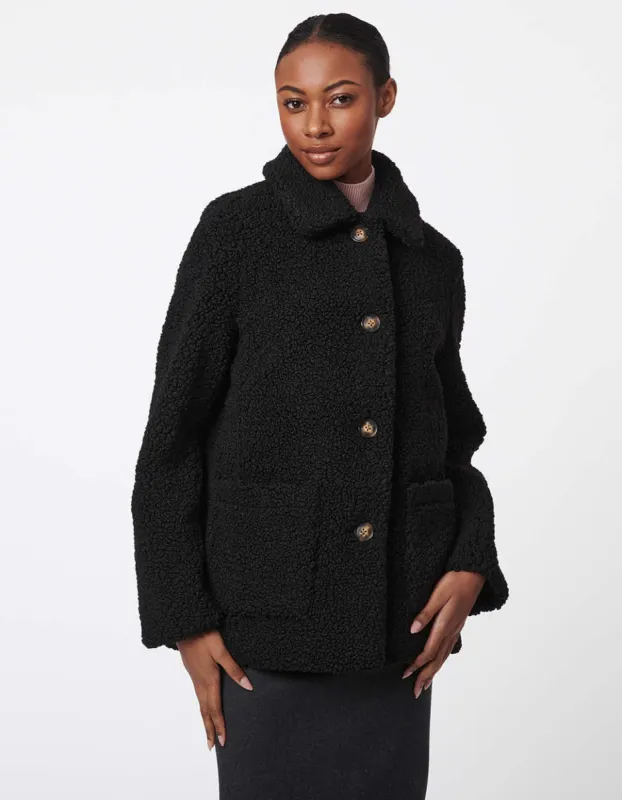Teddy Vegan Fur Jacket sold by Bernardo