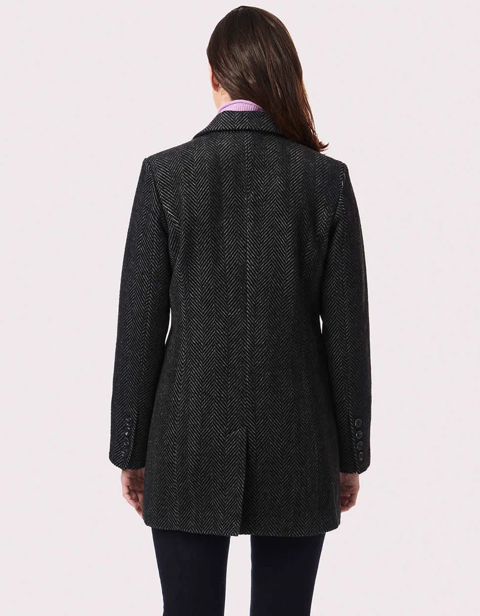 Vegan Wool Herringbone Blazer Jacket sold by Bernardo product image thumbnail 3