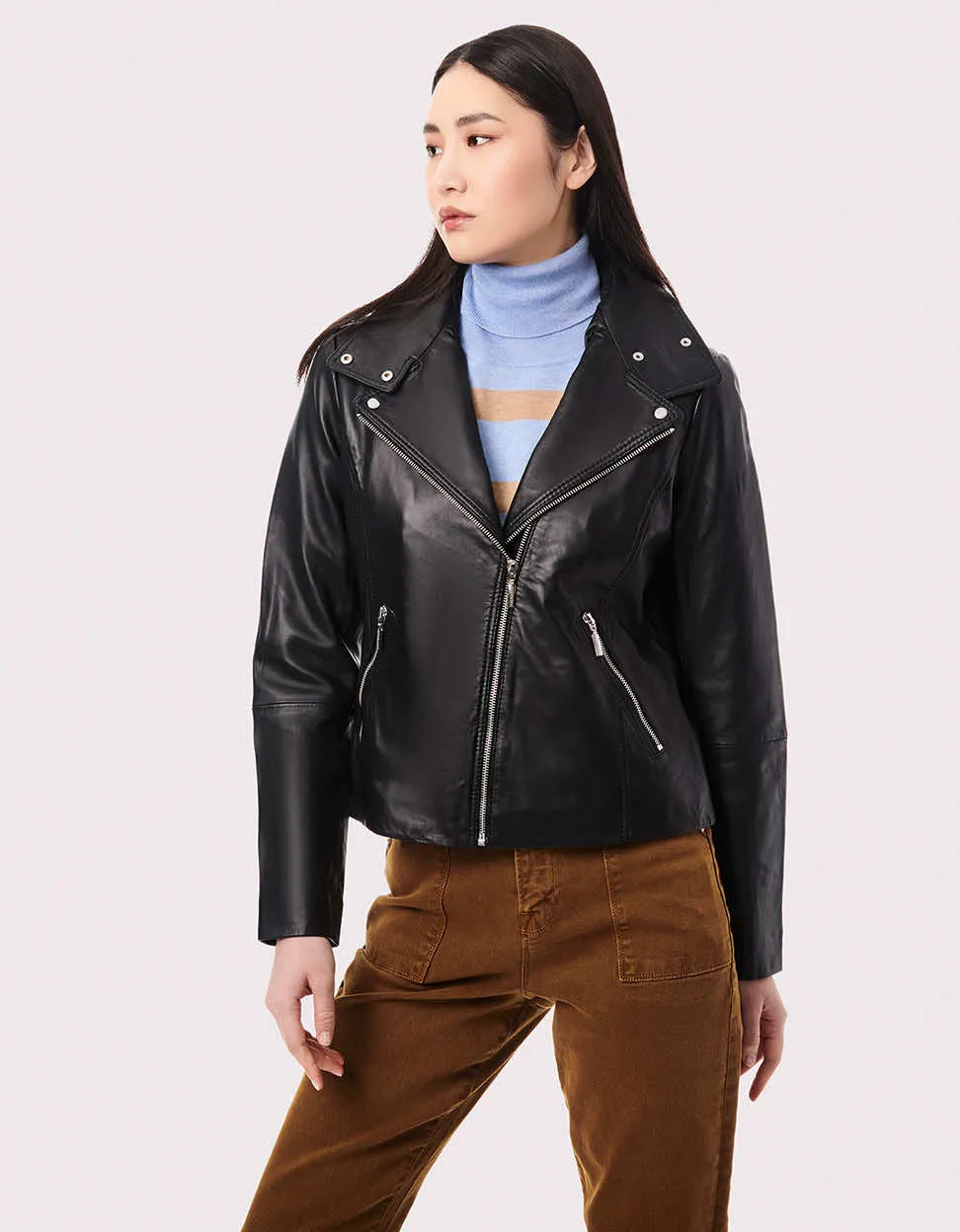 Moto City Genuine Leather Jacket sold by Bernardo product image thumbnail 2