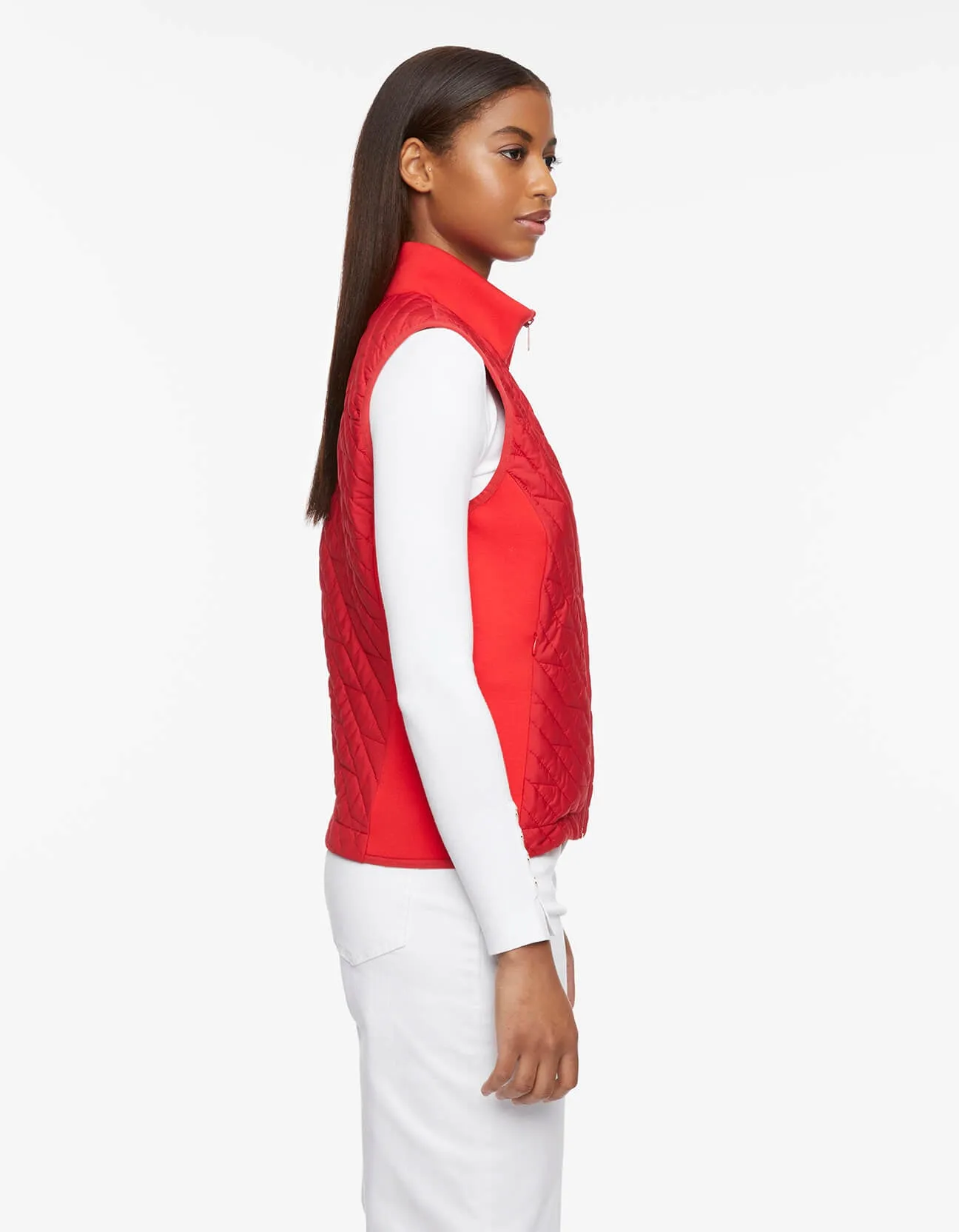 Mod Mix Neoprene Trim Puffer Vest sold by Bernardo product image thumbnail 4