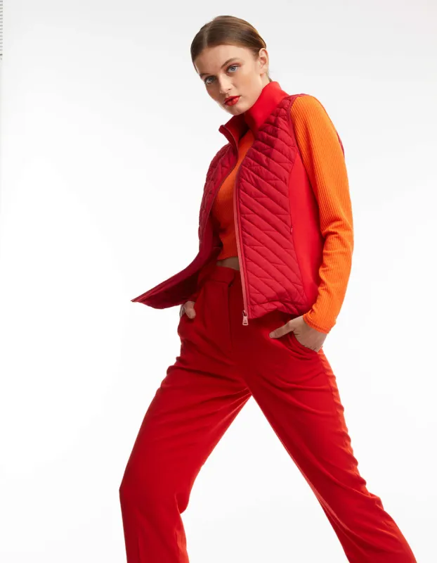 Mod Mix Neoprene Trim Puffer Vest sold by Bernardo