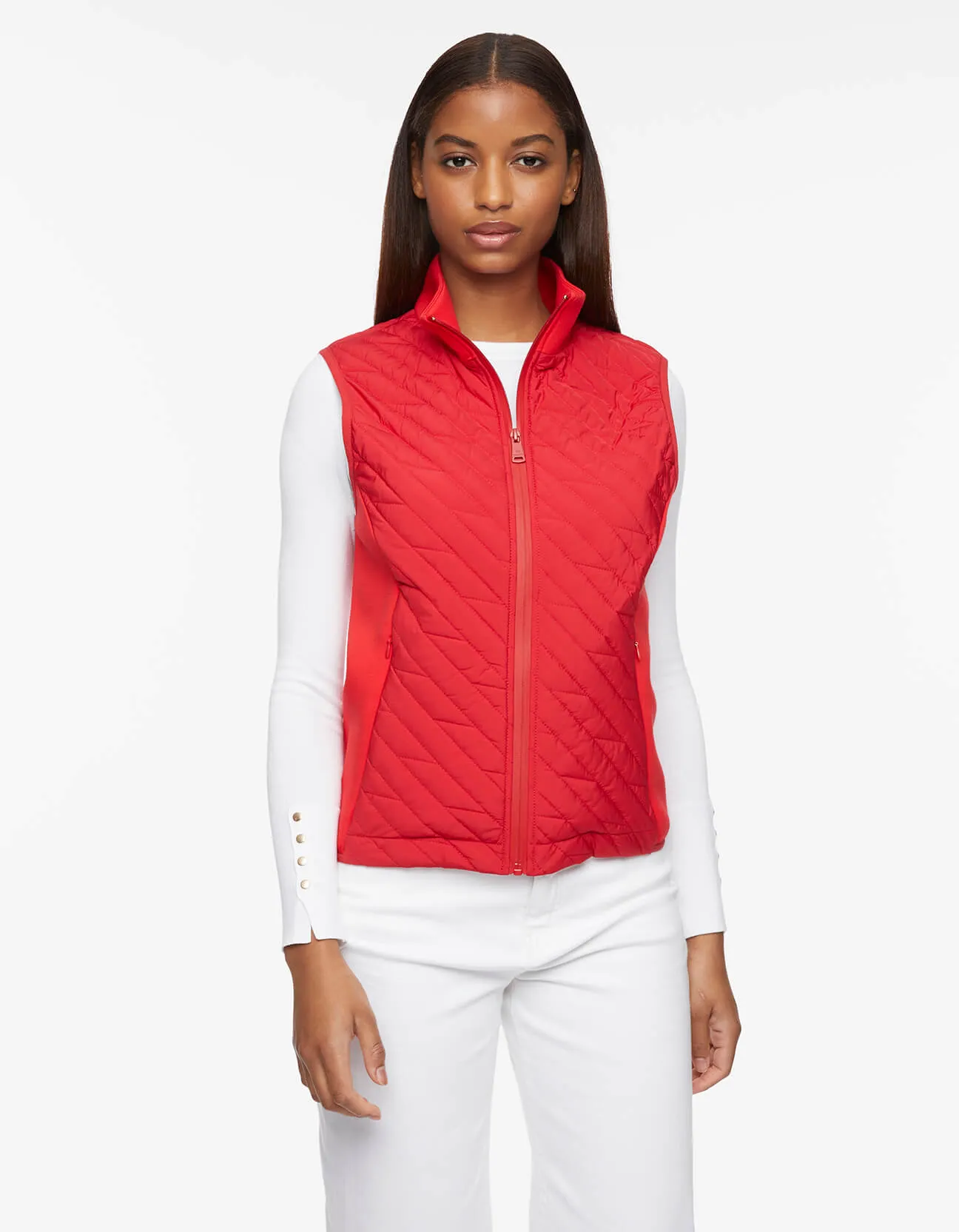 Mod Mix Neoprene Trim Puffer Vest sold by Bernardo product image thumbnail 3