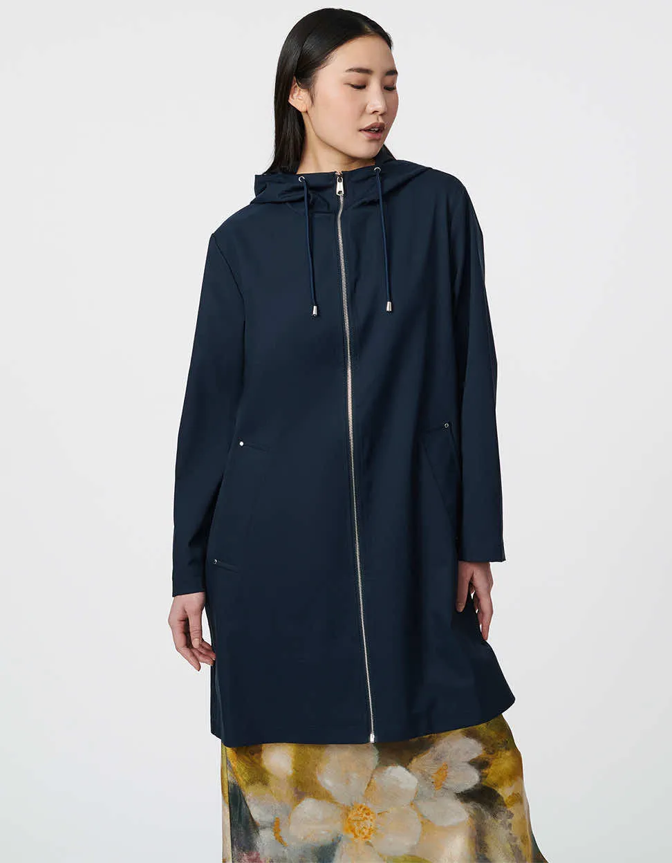 Relaxed Hooded Mid-Length Raincoat sold by Bernardo