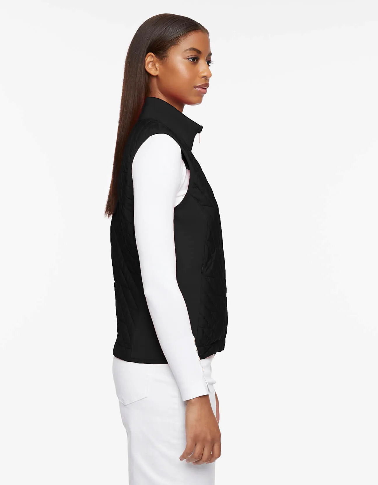 Mod Mix Neoprene Trim Puffer Vest sold by Bernardo product image thumbnail 2